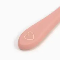 Тарелка детская на присоске и ложка, розовый, Mum&Baby