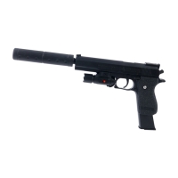 Пистолет "Пневматический чемпион" с лазером, глушителем и увеличенной обоймой