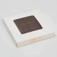 Коробка для шоколада, кондитерская упаковка, &laquo;С любовью&raquo;, с окном, 10.2 х 1.4 х 10.2 см