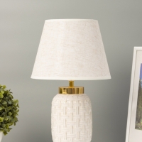 Настольная лампа "Рогожка" 1х40Вт Е27 бежевый 24,5х24,5х39,5см