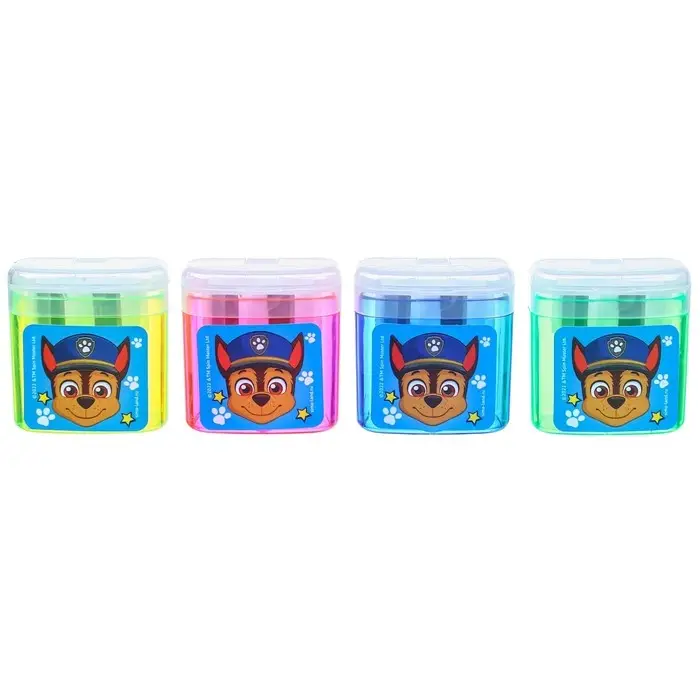 Точилка пластиковая с контейнером, двойная, МИКС, Щенячий патруль