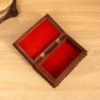 Шкатулка резная "Флористика" 20х12,5х6,5 см, дерево шишам