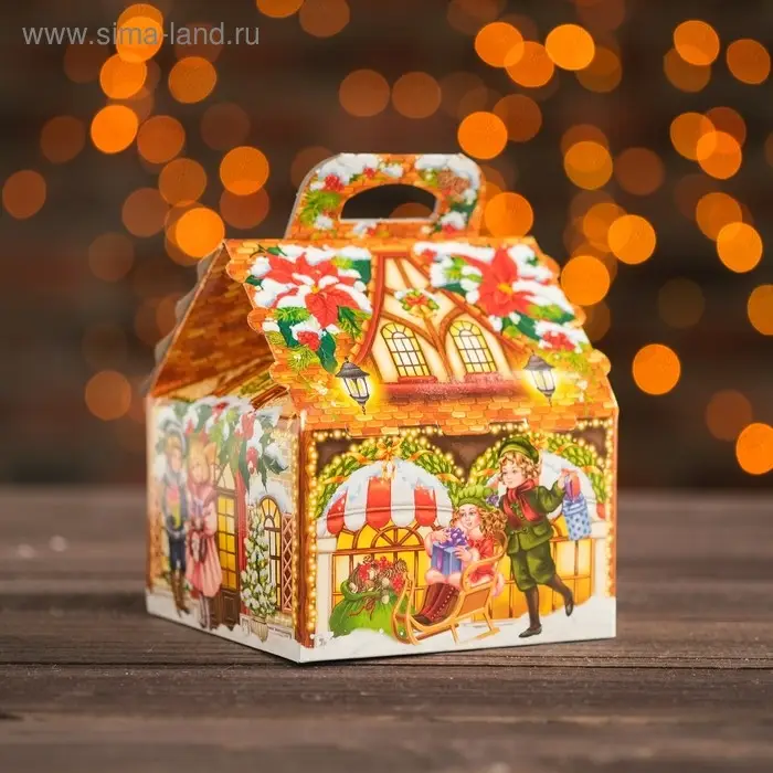 Подарочная коробка &laquo;Домик малый &raquo;Очарование", 12&times;12&times;16.8 см
