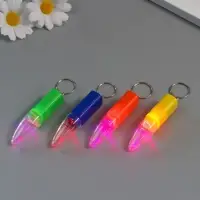 Фонарик брелок для ключей на кольце &laquo;Электропоезд&raquo;, мигает, 7&times;1.2 см, МИКС