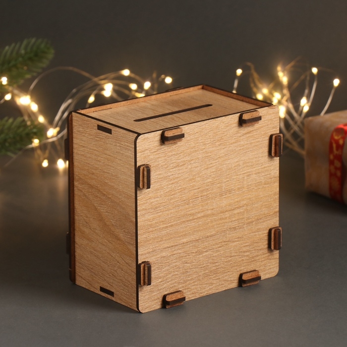 Новогодняя копилка "С Новым годом" 12х12х9 см