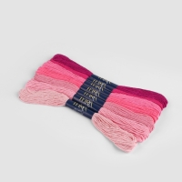 Набор ниток мулине хлопок 8&plusmn;1м (наб 7шт цена за наб) cпектр розовый TR