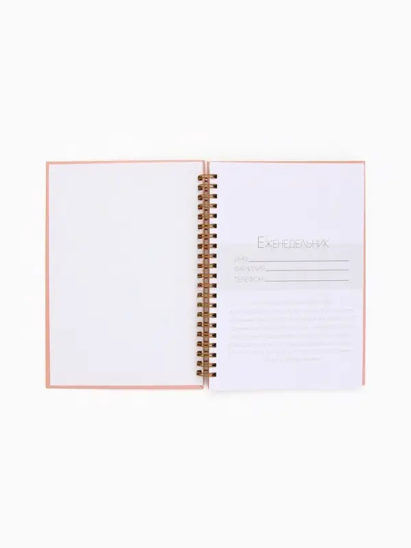 Планер-еженедельник А5, 86 л. В твердой обложке, на гребне "Себя создают"