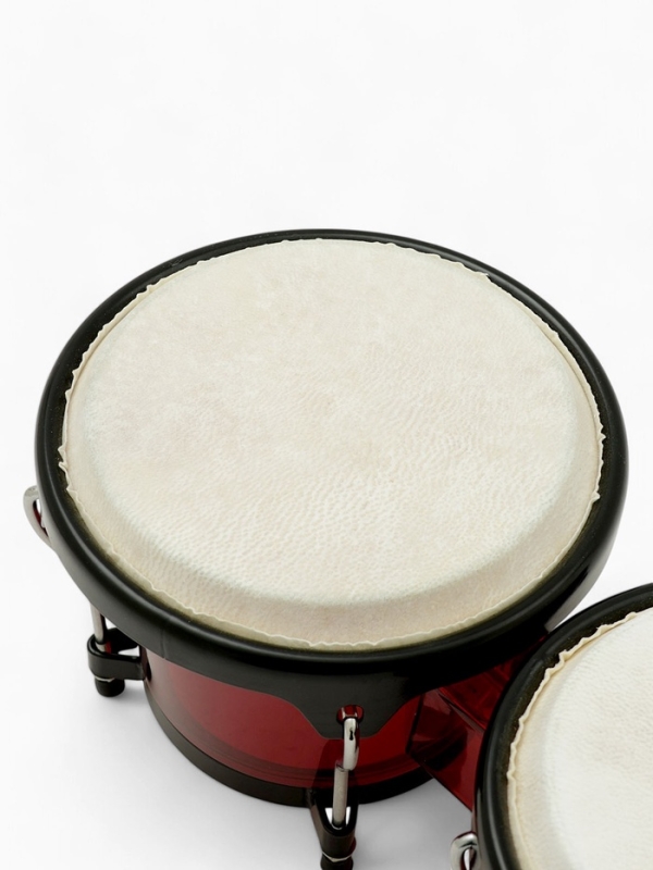 Барабан Бонго Music Life 6 х 7 дюймов, пластиковый, красный