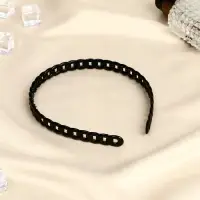 Ободок для волос &laquo;Ночка&raquo;, большие звенья, 1 см, чёрный