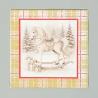 Салфетки бумажные трёхслойные &laquo;Скатерть с лошадью на золоте&raquo;, 33х33, 20 шт