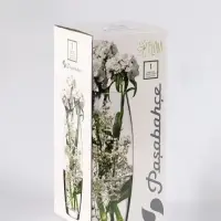 Ваза &laquo;Абстракция&raquo;, полоса, овал, h=26 см, стекло, серо-чёрная