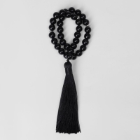 Чётки мусульманские шар №10 &laquo;Агат чёрный&raquo; 35 бусин с перемычками