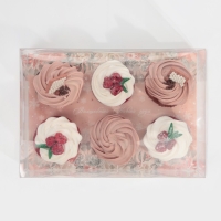 Коробка для капкейка &laquo;Зимние цветы&raquo;, 23 х 16 х 11.5 см, Новый год