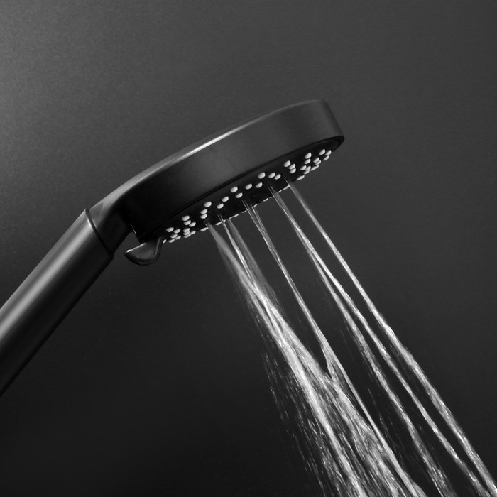 Душевая лейка ZEIN Z3212, 3 режима, средняя, пластик, цвет черный