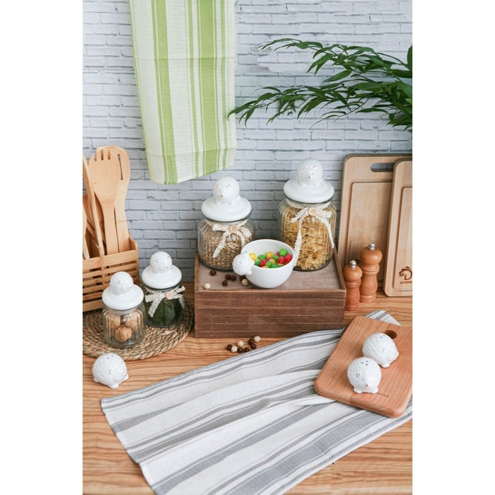 Салатник Доляна &laquo;Ёжик в золотом&raquo;, 12,5&times;10,2&times;8,7 см, цвет белый