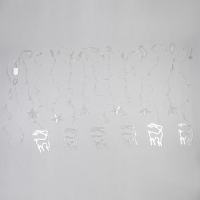 Гирлянда &laquo;Бахрома&raquo; 2.7 &times; 0.9 м с насадками &laquo;Месяц&raquo;, IP20, прозрачная нить, 138 LED, свечение мульти, 8 режимов, 220 В