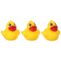 Набор резиновых игрушек для ванны &laquo;Уточки&raquo;, 6,5 см, с пищалкой, 3 шт., Крошка Я