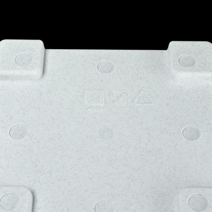 Горшок с поддоном &laquo;Квадро&raquo;, 12,2 л, цвет мраморный