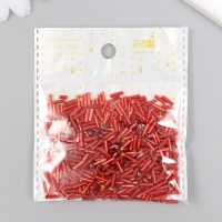 Стеклярус стекло 3&rdquo; "Красный" металлик набор 20 гр