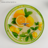 Этажёрка - фруктовница круглая Доляна &laquo;Дольче&raquo;, 2 яруса, d=25/20 см, стекло, цвет жёлтый