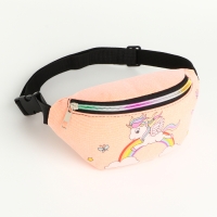 Сумка поясная детская на молнии &laquo;Выбражулька&raquo;, цвет коралловый