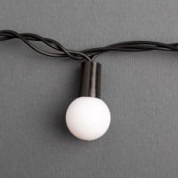 Гирлянда &laquo;Нить&raquo; 10 м с насадками &laquo;Шарики 2.5 см&raquo;, IP44, тёмная нить, 100 LED, свечение белое, 8 режимов, 220 В