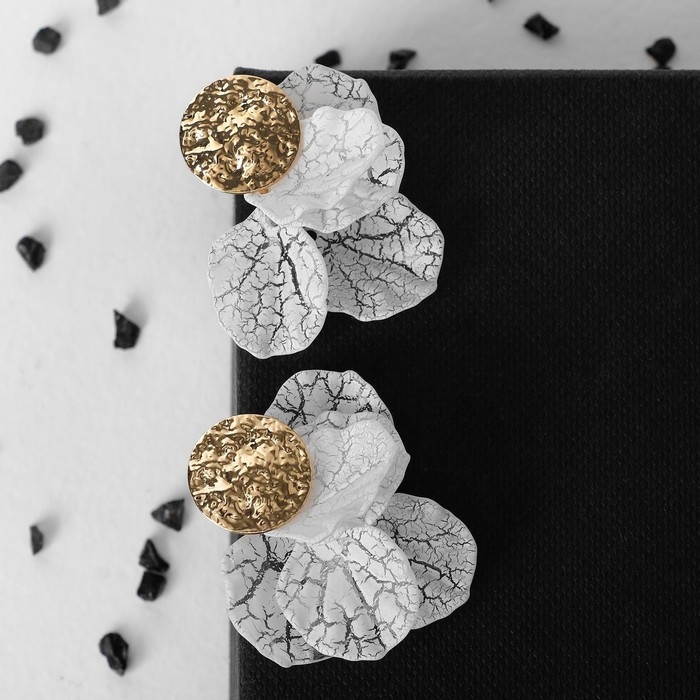 Серьги ассорти &laquo;Ветер&raquo; бабочка, малые, цвет белый в золоте