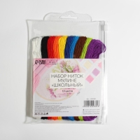 Набор ниток мулине &laquo;Школьный&raquo;, 8 &plusmn; 1 м, 10 шт