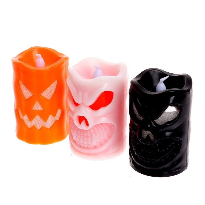 Свеча светодиодная &laquo;Хэллоуин&raquo;, виды МИКС