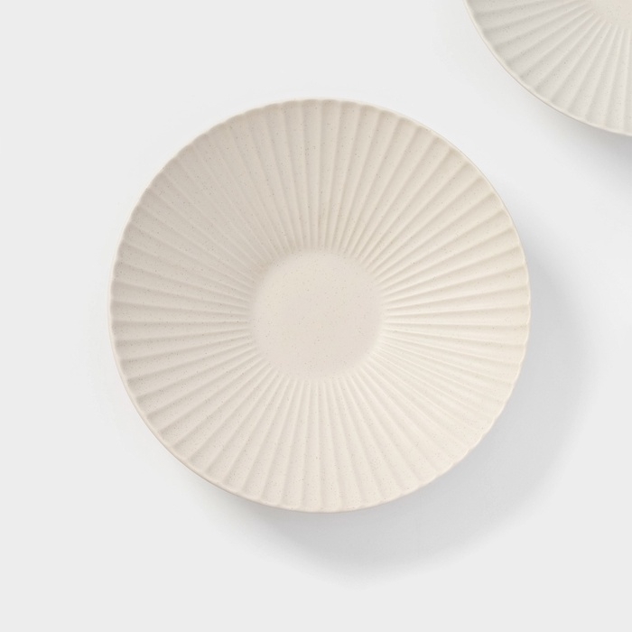 Тарелки Magistro Jarwah Lausanne, 600 мл, 21,5&times;5 см, глубокие, набор 2 шт, фарфор, серые