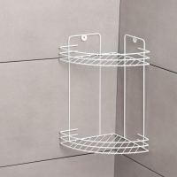 Полка для ванной угловая 2-х ярусная, 19&times;30 см, цвет белый