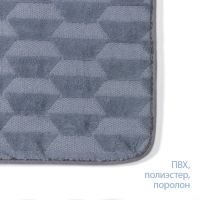 Коврик для ванной и туалета SAVANNA &laquo;Стоун&raquo;, 40&times;60 см, цвет серый