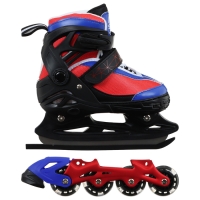 Коньки детские раздвижные Snow Cat, с роликовой платформой, р. 34-37