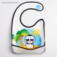 Нагрудник для кормления &laquo;ТРЕНД. Персонажи&raquo; непромокаемый на липучке, с карманом, МИКС