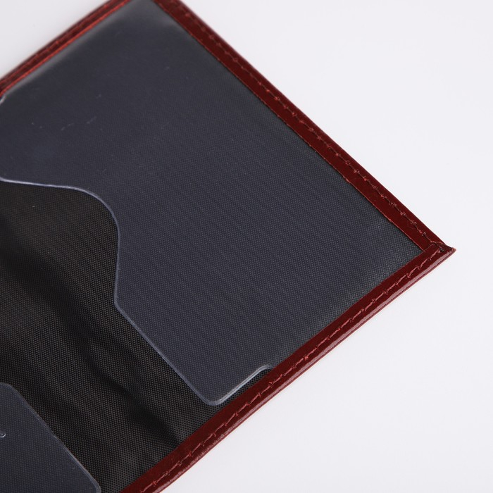 Обложка для паспорта, цвет бордовый