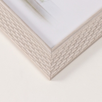 Фоторамка пластик 20х25 см "Корзинное плетение" белая 23,4х28,4 см