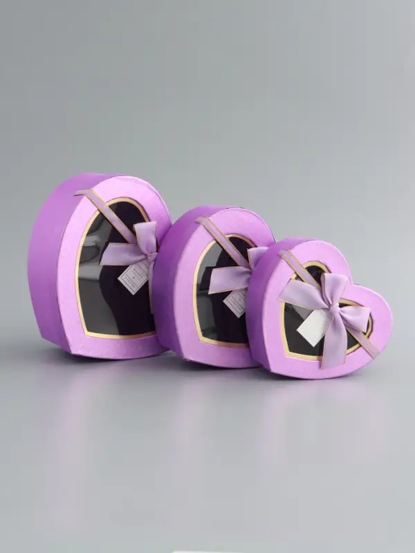 Набор коробок 3 в 1 сердца 22 х 20 х 9;  18.5 х 17 х 7.5; 1 6 х 14 х 6 см