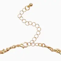 Колье "Мятое" тонкое, цвет золото 35см+ удл