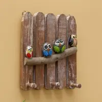 Вешалка "Воробьи на ветке" дерево Албезия 23х23х6 см