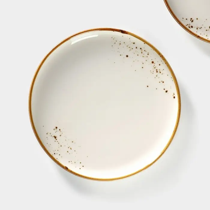 Набор тарелок десертных Magistro &laquo;Церера&raquo;, 2 шт., d=18 см, фарфор, белые