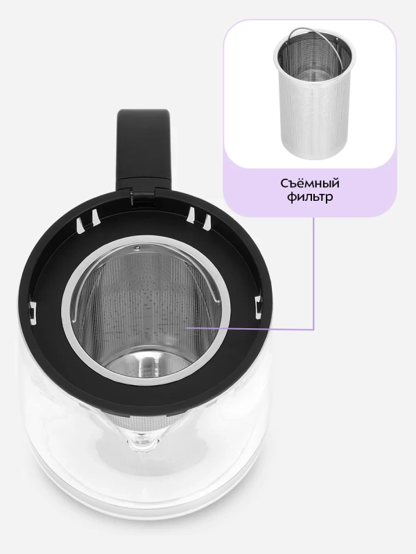 Чайный набор КТ-6744 чайник электрический - 1.7 л