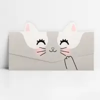 Конверт для денег фигурный &laquo;Котик&raquo;, 17.5 х 8 см