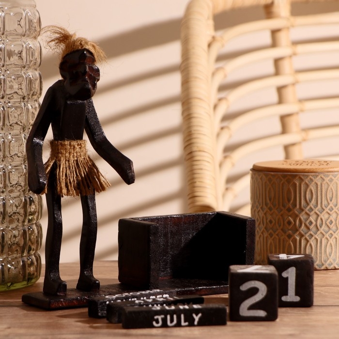 Сувенир дерево календарь "Абориген" 14х20х8 см  МИКС