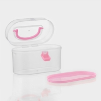 Органайзер для хранения со вставкой, 12&times;7,5&times;7,5 см, цвет розовый