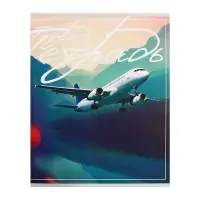 Тетрадь 48 листов в клетку Calligrata &laquo;Самолеты&raquo;, обложка мелованный картон, блок №2, белизна 75% (серые листы), МИКС