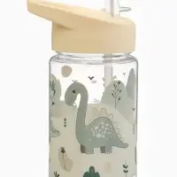 Поильник детский с трубочкой &laquo;Дино&raquo;, 350мл., цвет бежевый Крошка Я