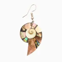 Серьги "Морская ракушка" ракушка 5,5х2 см