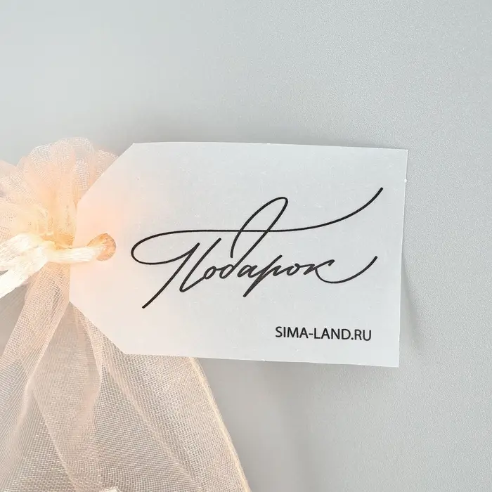 Мешочек подарочный из фатина с термонаклейкой &laquo;Бант&raquo;, 11 х 16 см +/- 1.5 см