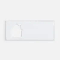 Лейбл из ПВХ с вырубкой &laquo;Дом&raquo;, белый