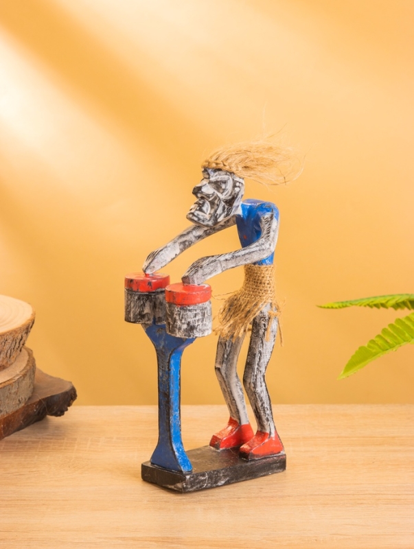 Сувенир &laquo;Абориген барабанщик&raquo;, 9&times;9&times;21 см, дерево